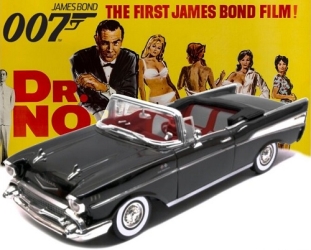 79831	Chevrolet BEL AIR CONVERTIBLE 1957 - JAMES BOND - Dr. NO	1:18